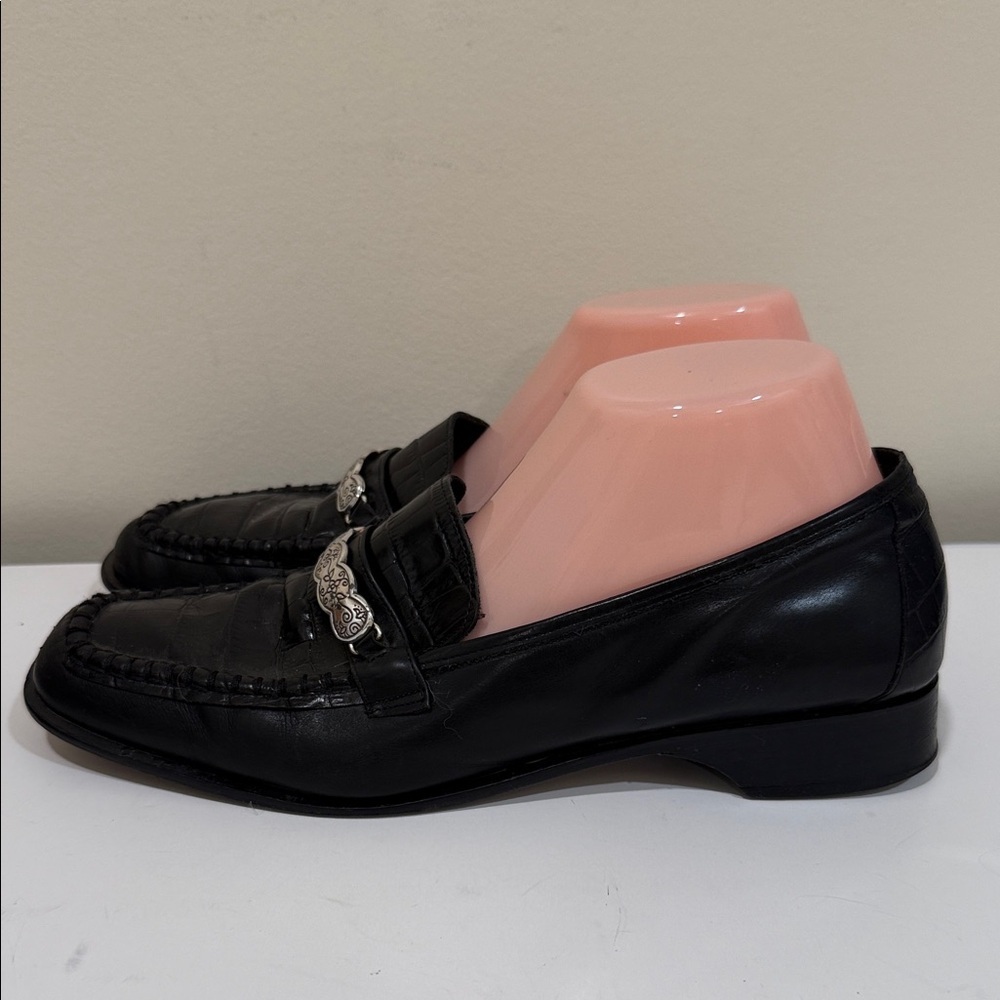 Brighton Black Loafers with Silver Accents - Picture 3 of 7